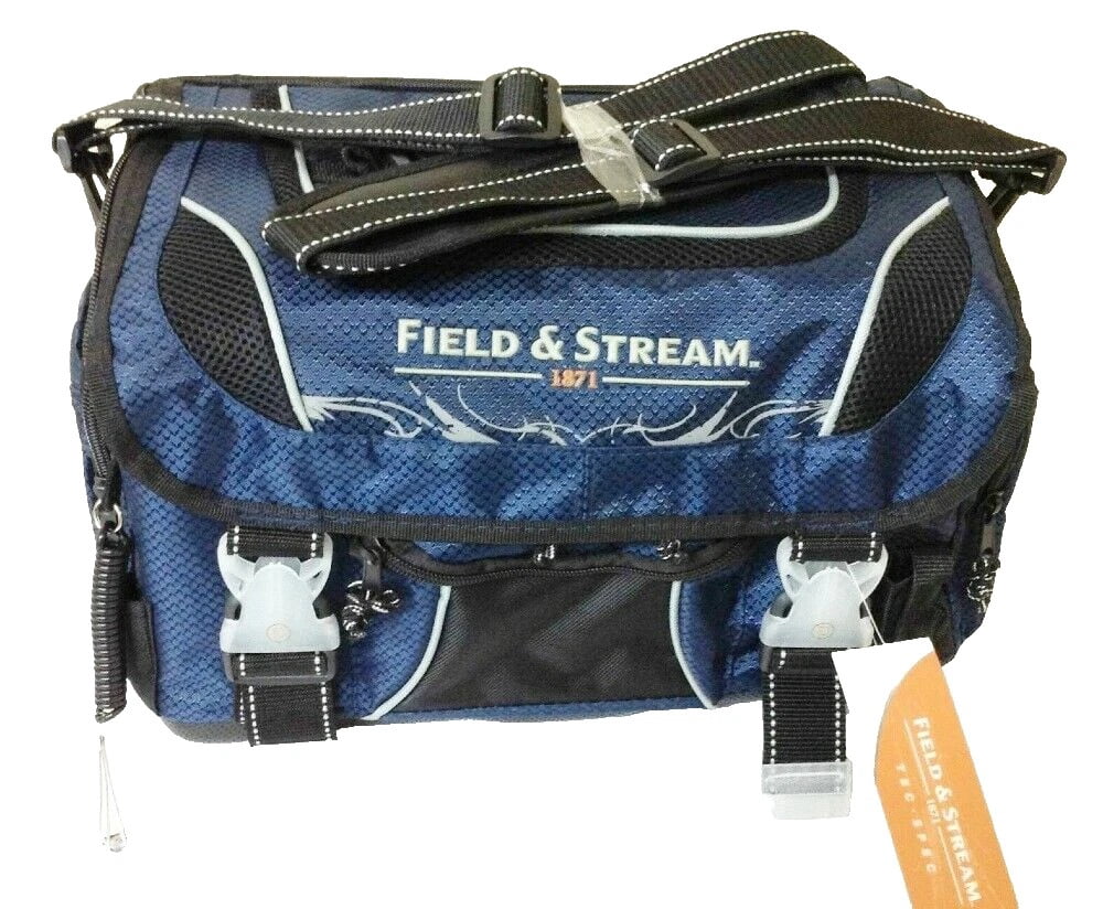 Gift Idea Field & Stream Angler Fishing Tackle Bag with 3 Tray Bait Storage Boxes