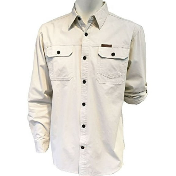 Field & Stream Men's Original Outfitters Roll-Up Sleeve Casual Shirt, Ecru