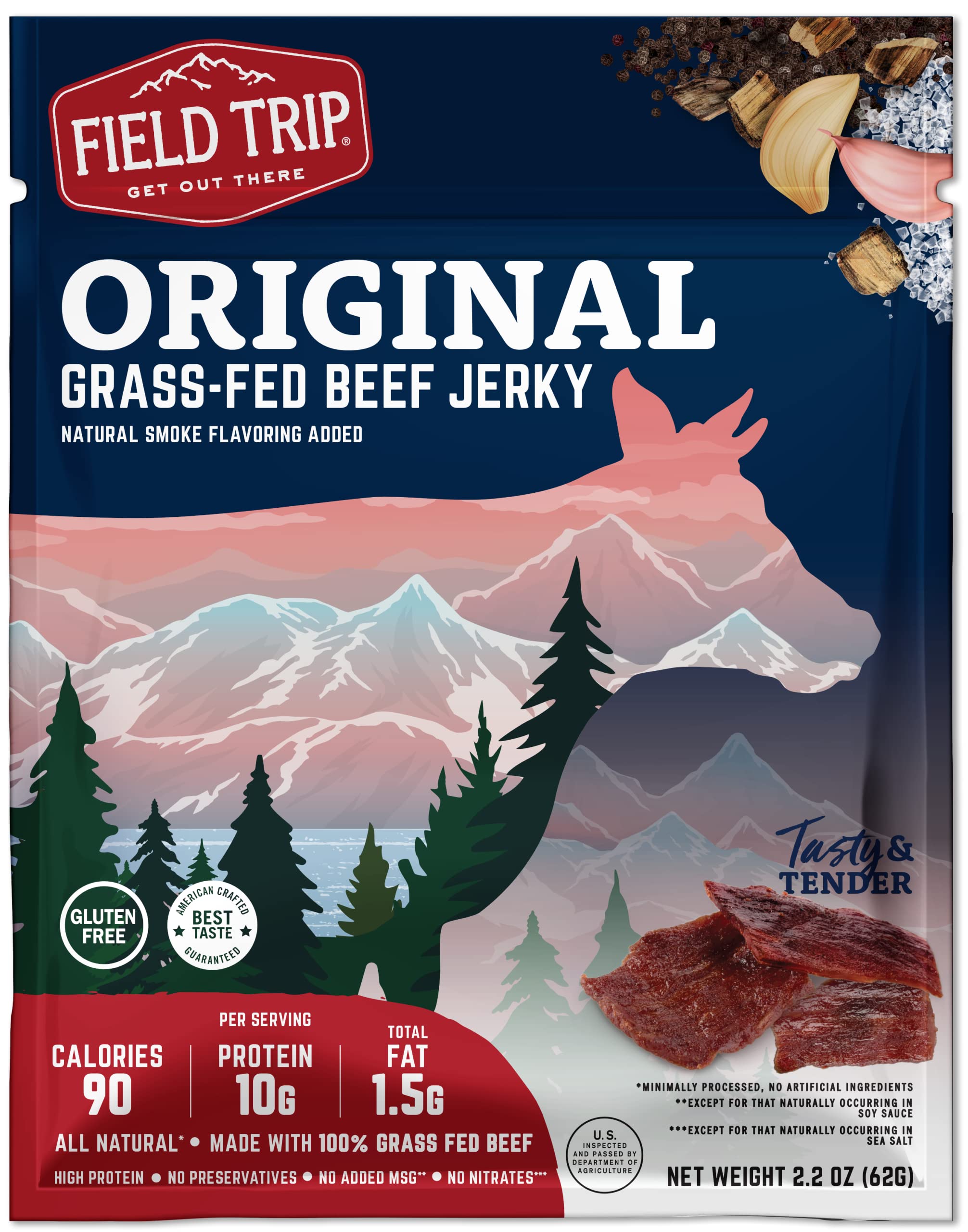 Field Trip Beef Jerky YPF5 Gluten Free Jerky, Low Carb, Healthy High