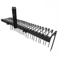 thumbnail image 1 of Field Tuff 3 Point 72 Inch Durable Powder Coated Steel Pine Straw Rake, Black, 1 of 6