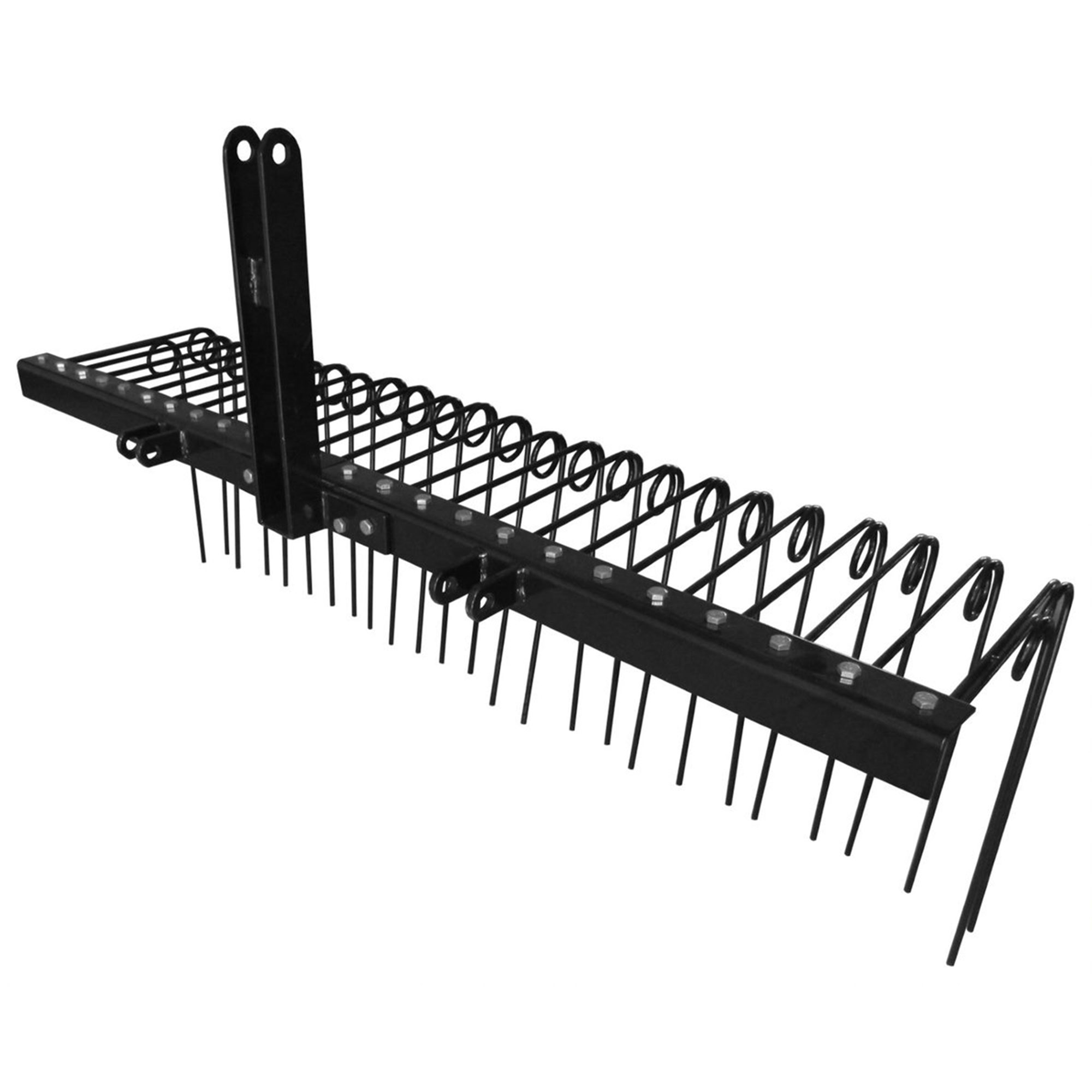 Field Tuff 60in Pine Straw Rake w/ Coil Spring Tines & 3 Point Hitch, Steel - image 1 of 9