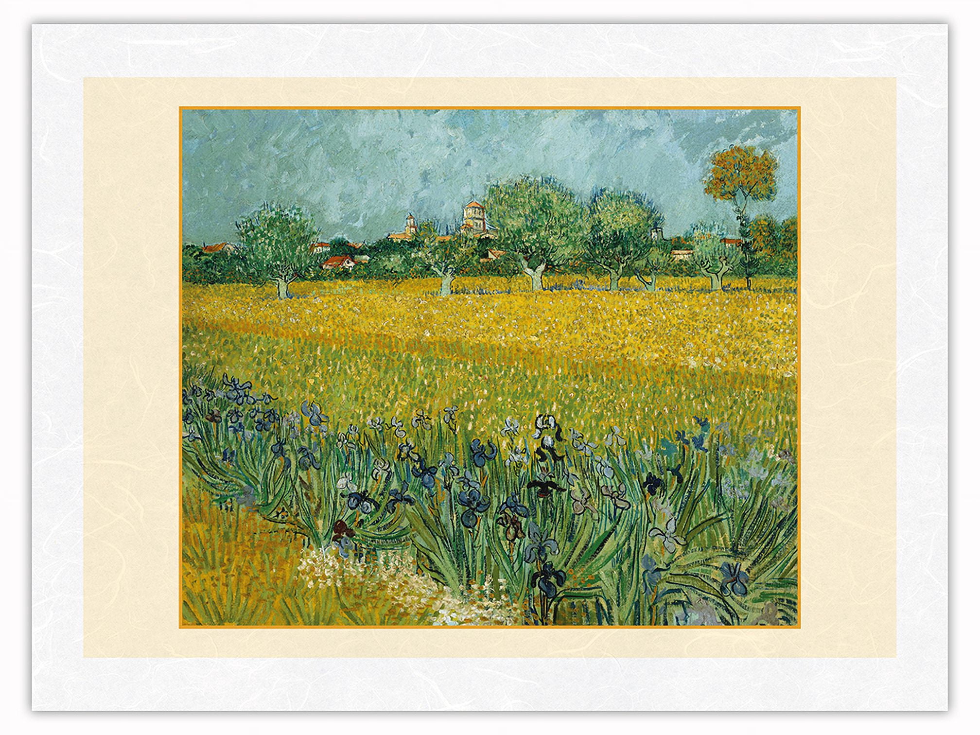 Field With Flowers Near Arles France - From an Original Color Painting ...