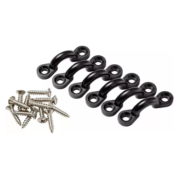 Field and Stream Nylon Eye Straps W/Screws for Boat Kayak Marine - 6 Pack - NEW!