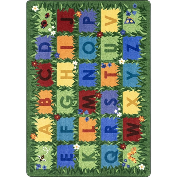 Joy Carpets Field of Learning 5'4" x 7'8" Indoor Area Rug in Color Multi