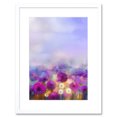 thumbnail image 1 of Field of Onion Flowers Art Print Framed Poster Wall Decor 9x7 inch, 1 of 5
