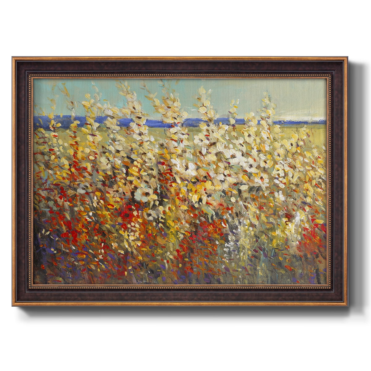 Field of Spring Flowers II Premium Framed Canvas- Ready to Hang