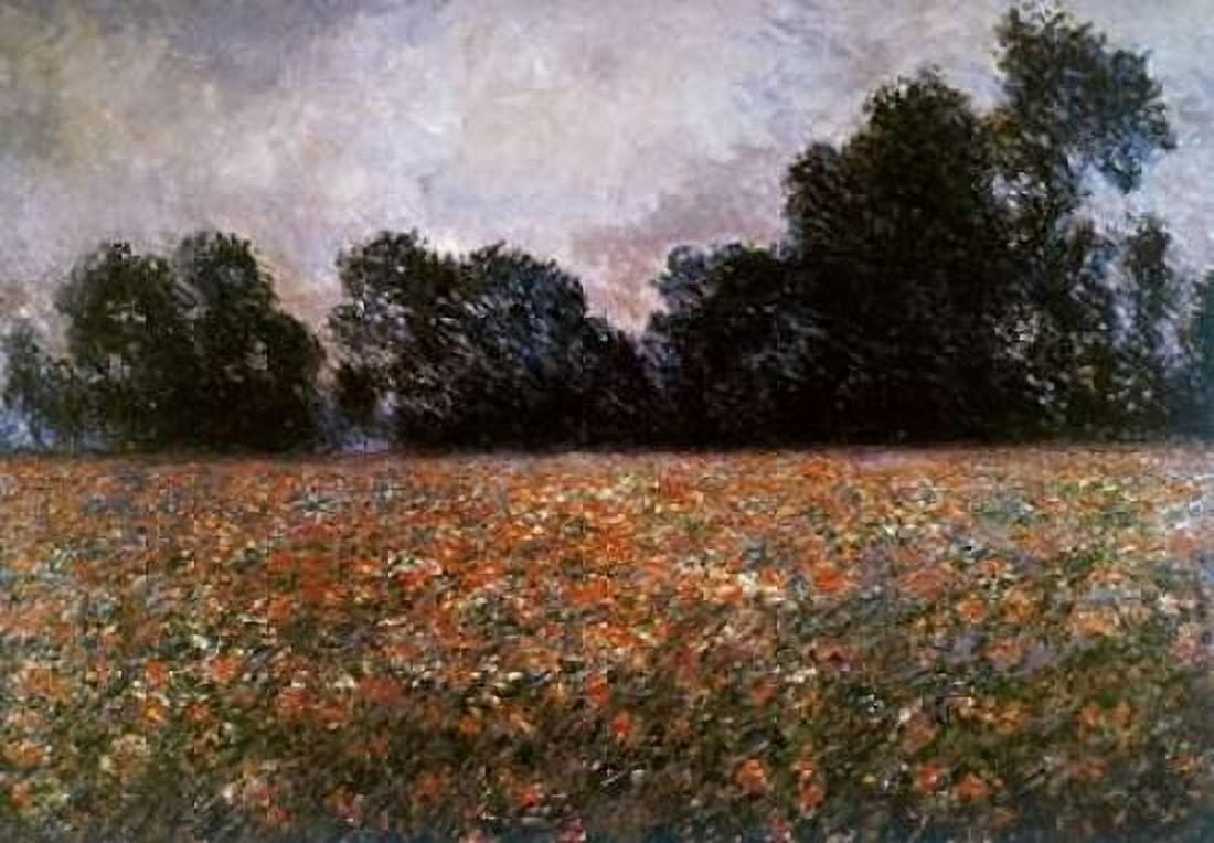 Field of Wild Poppies Canvas Art - Claude Monet (20 x 28)