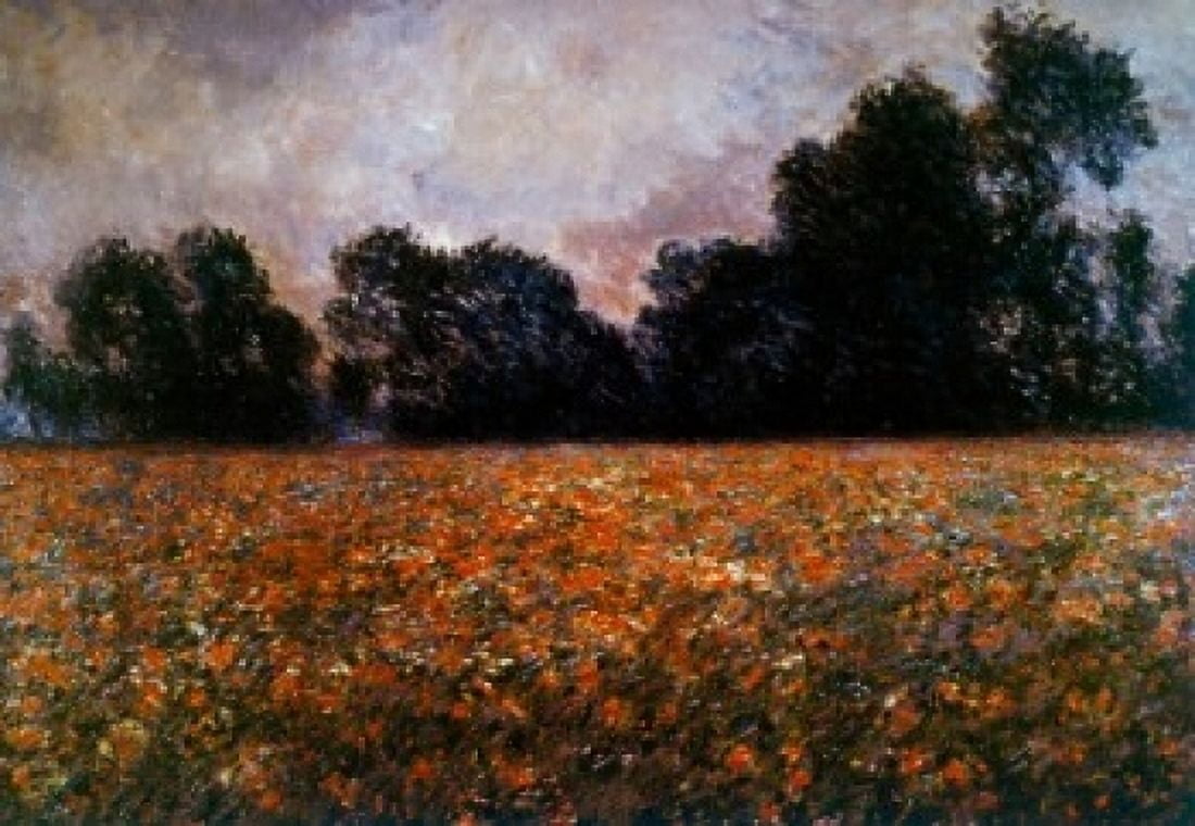 Field of Wild Poppies Claude Monet (1840-1926 French) Canvas Art - Claude Monet (24 x 36)