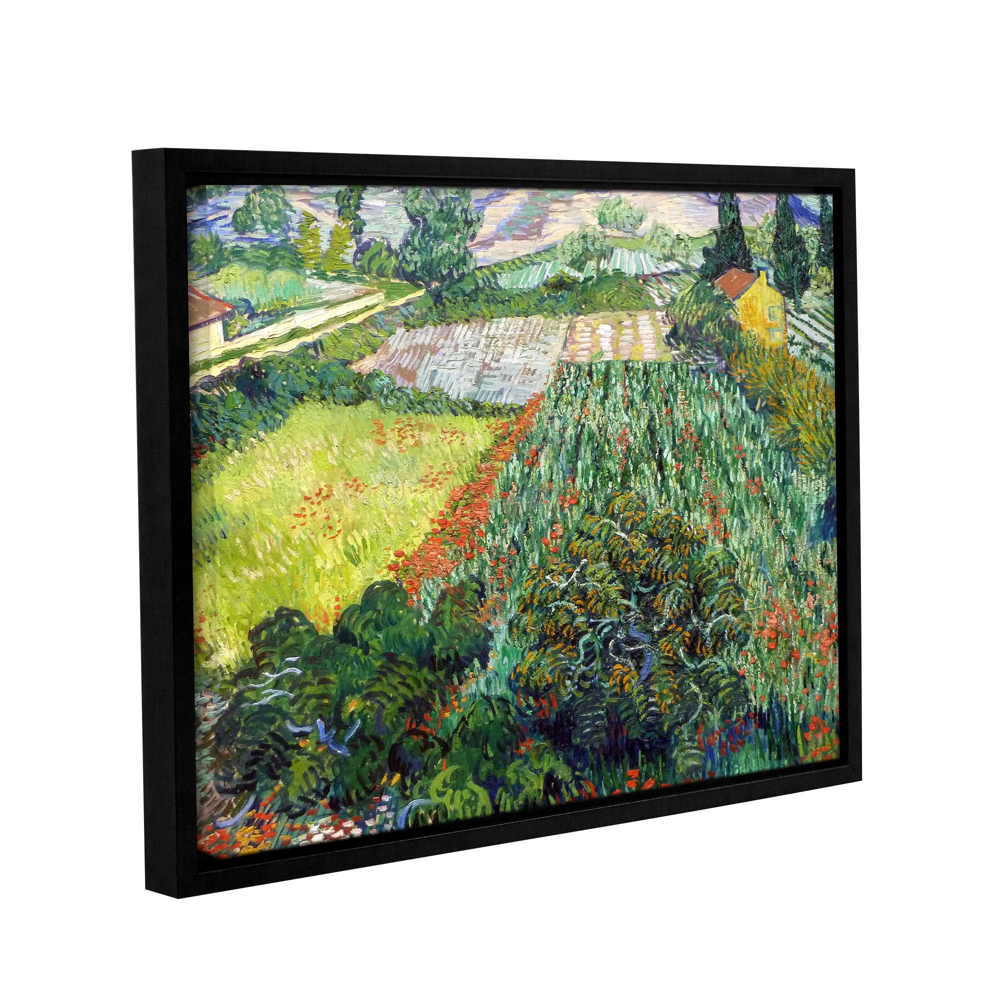Field with Poppies Gallery Wrapped Floater-framed Canvas