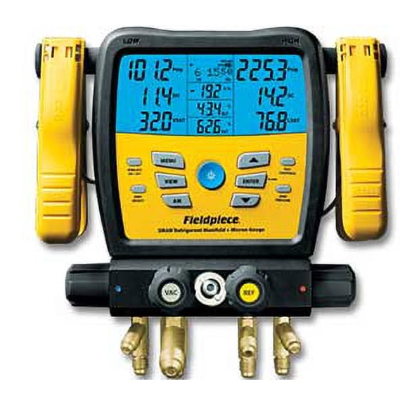 FieldPiece SM480V 4-Port Digital Refrigerant Manifold with Micron Gauge Replacement