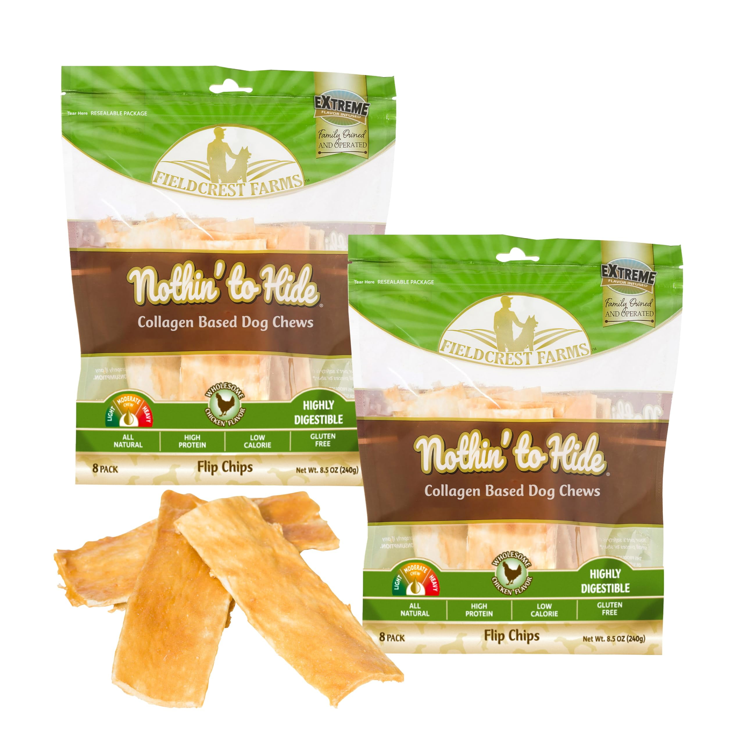 Fieldcrest Farms Nothin to Hide HYZ01 Flip Chips Chews Natural