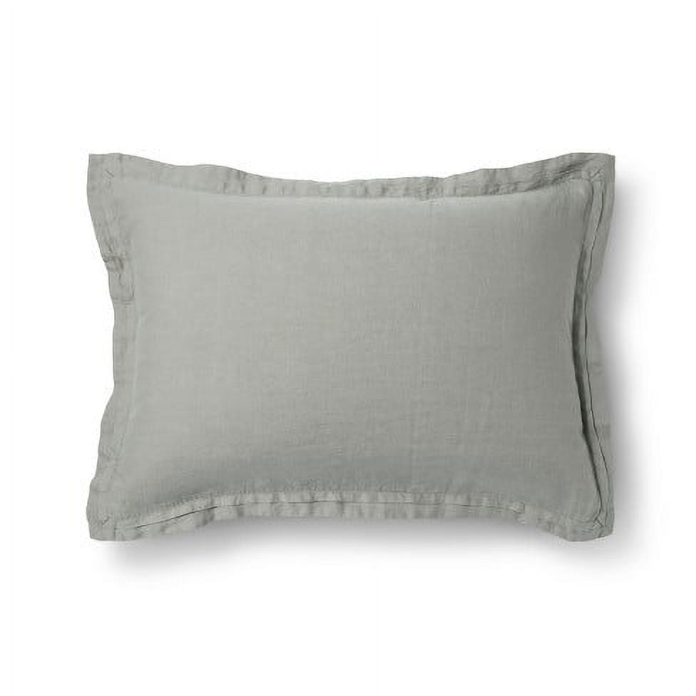 Fieldcrest Linen Pillow Sham Gray Standard Shams