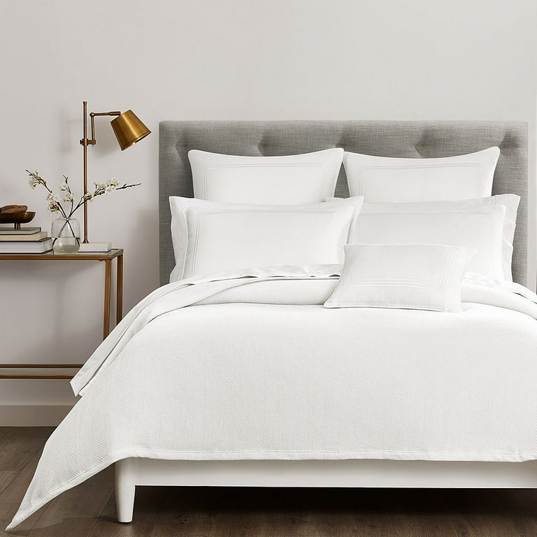 Fieldcrest Luxury Egyptian Cotton Herringbone Blanket White Full Queen Walmart