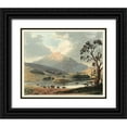 thumbnail image 1 of Fielding, T.H. 14x12 Black Ornate Wood Framed with Double Matting Museum Art Print Titled - Picturesque English Lake II, 1 of 4