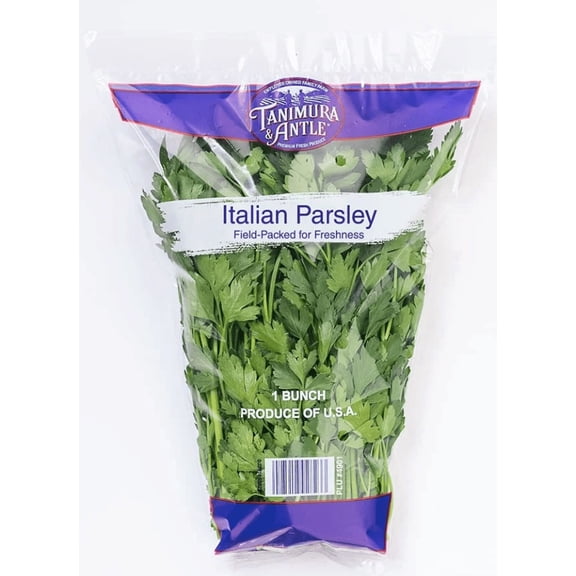 Fresh Green Italian Parsley Herb, 1 Bunch Bag