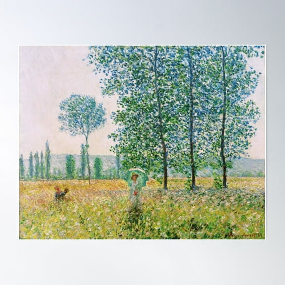 Fields In Spring Claude Monet Poster Wall Art, Modern Wall Decor For Living Room Bedroom, 16x24 UNFRAMED