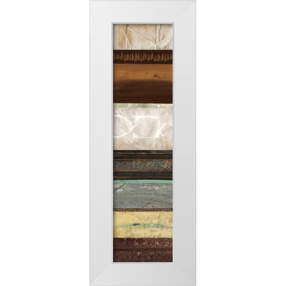 Fields, Laurie 9x24 White Modern Wood Framed Museum Art Print Titled - Earthware I