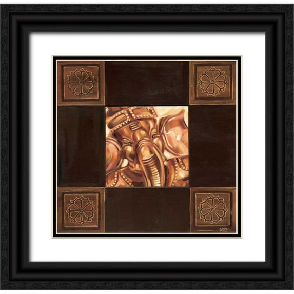 Fields, Wendy 12x12 Black Ornate Wood Framed with Double Matting Museum Art Print Titled - Zia I