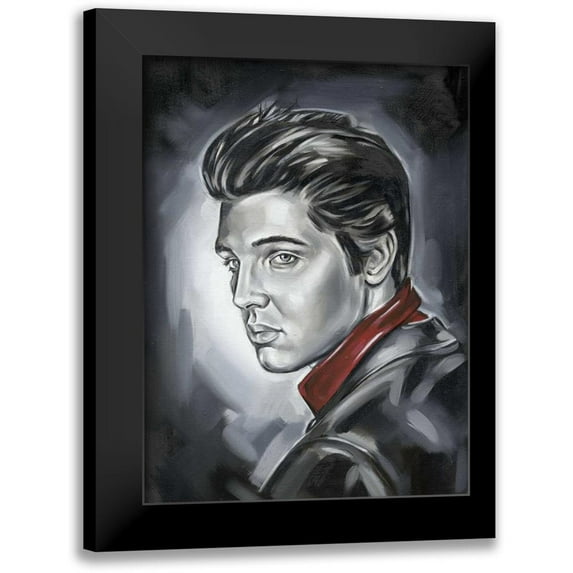Fields, Wendy 19x24 Black Modern Framed Museum Art Print Titled - Elvis Presley