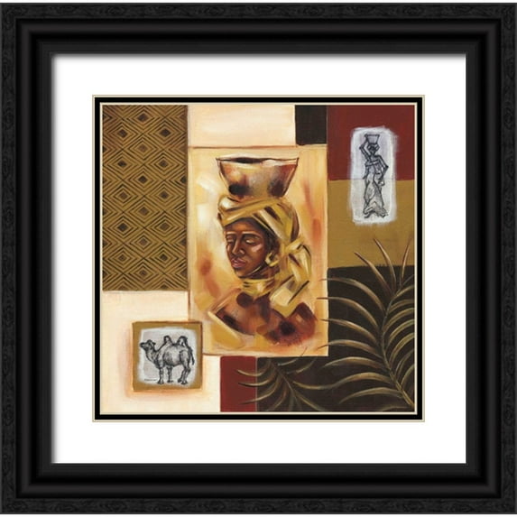 Fields, Wendy 20x20 Black Ornate Wood Framed with Double Matting Museum Art Print Titled - Out of Africa II