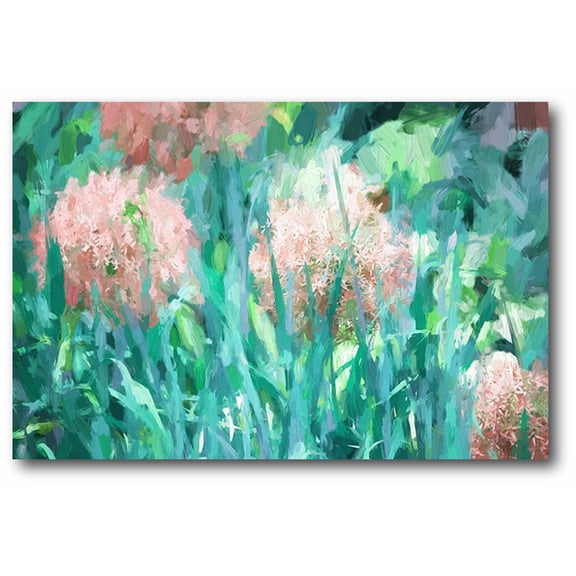Fields fo Bloom Mint & Pink I Gallery-Wrapped Canvas Wall Art, 16x20