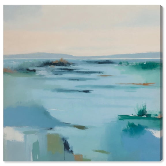 Fields in blue Canvas Print Bedroom Wall Art by Art Remedy, Gallery Wrapped, 12 x 12