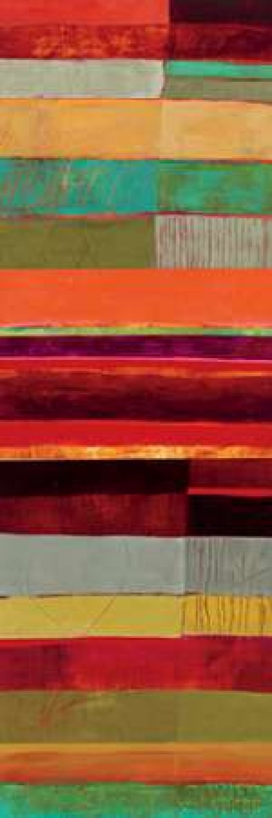 Fields of Color II Canvas Art - Jane Davies (12 x 36)