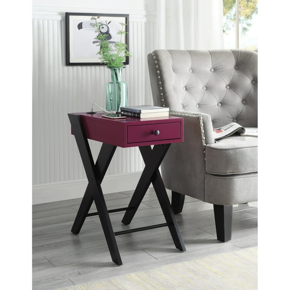 Fierce Accent Table With Built-In USB Port
