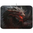 thumbnail image 1 of Fierce Dragon Dish Drying Mat, Absorbent Microfiber Pad Protector For Kitchen Counter Top Mat Dish Drainboard 16x18in Home Decor, 1 of 7