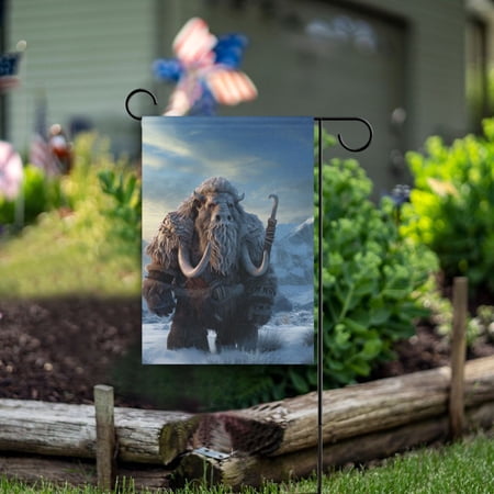 Fierce Elephant Iceberg Garden Flag Double Sided Outdoor Banners for Courtyard Outdoor Lawn Farmhouse Holiday Decorations