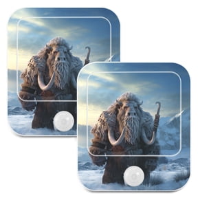Fierce Elephant Iceberg Night Lights Plug into Wall LED with Auto Light Sensor Warm Light for Kids Hallway Bedroom Living Room Kitchen Bathroom Set of 2