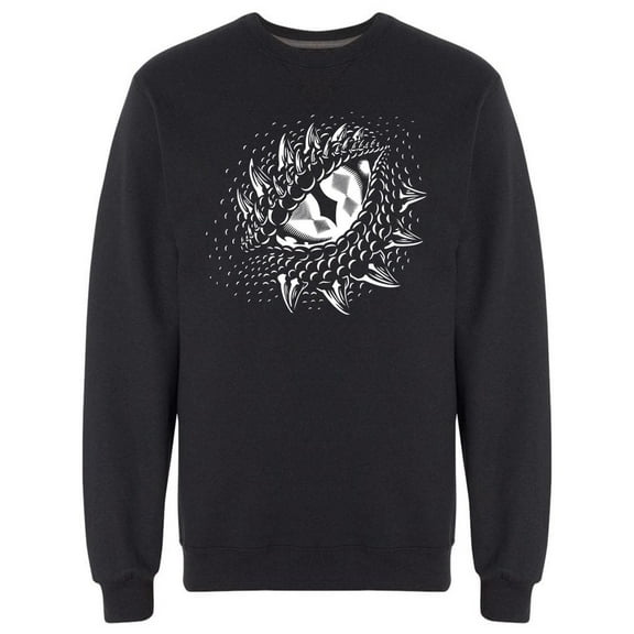 Fierce Eyed Dragon Graphic Sweatshirt Men -Image by Shutterstock, Male Small