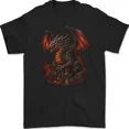 thumbnail image 1 of Fierce Fantasy Dragon Fire Breathing Power Art Unisex T-Shirt, up to size 5XL, 1 of 2