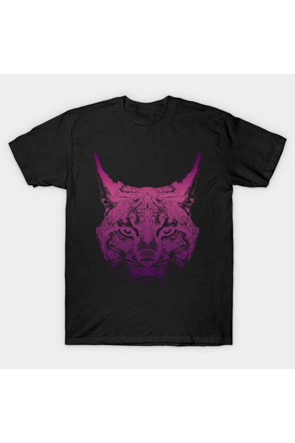 Fierce Feline Head Graphic Bold Wild Predator Face Art Unisex T-Shirt, for men & women, up to size 5XL