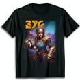 thumbnail image 1 of Fierce Female Graphic Black T-Shirt Bold Golden Design, 1 of 5