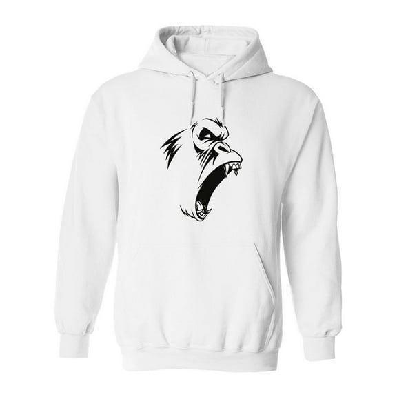 Fierce Gorilla Hoodie Men -Image by Shutterstock, Male Large