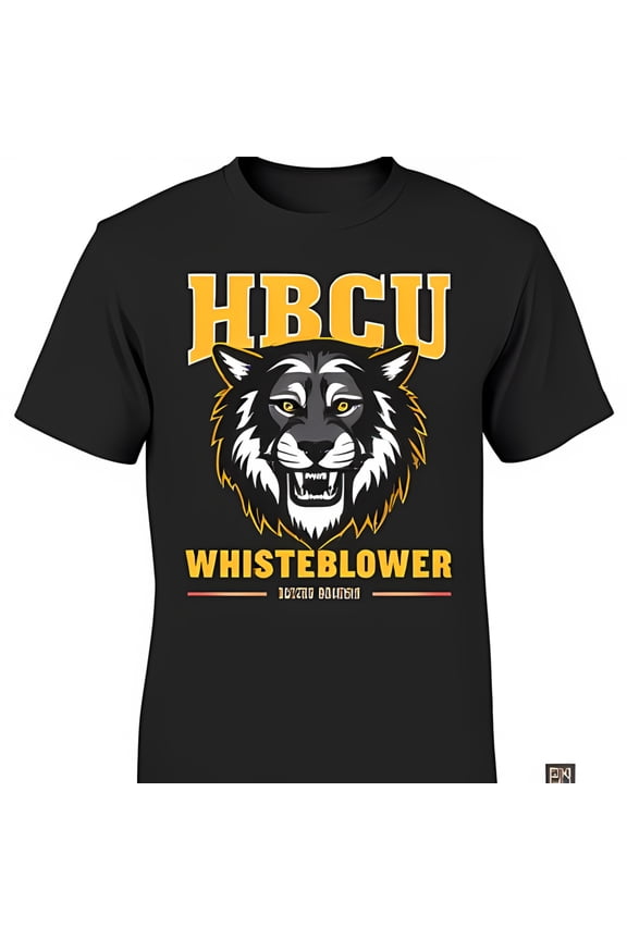 Fierce HBCU Whistleblower T-Shirt Bold Gold Design on Black