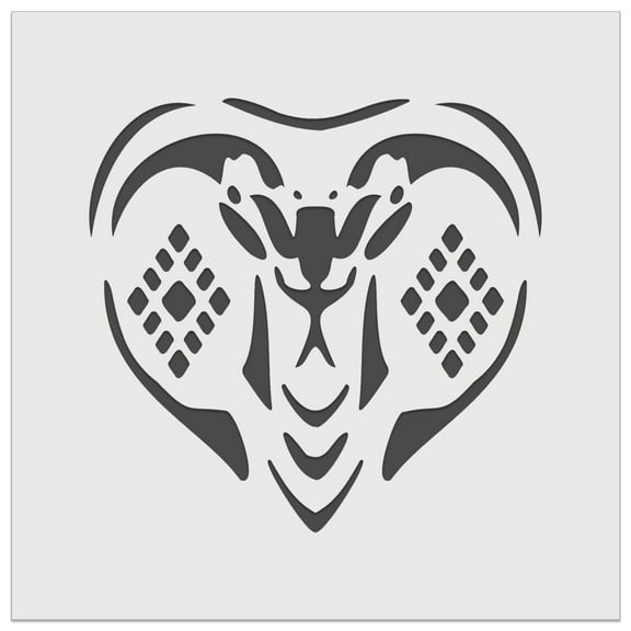 Fierce Hooded King Cobra Snake Head DIY Cookie Wall Craft Stencil - 5.5 Inch