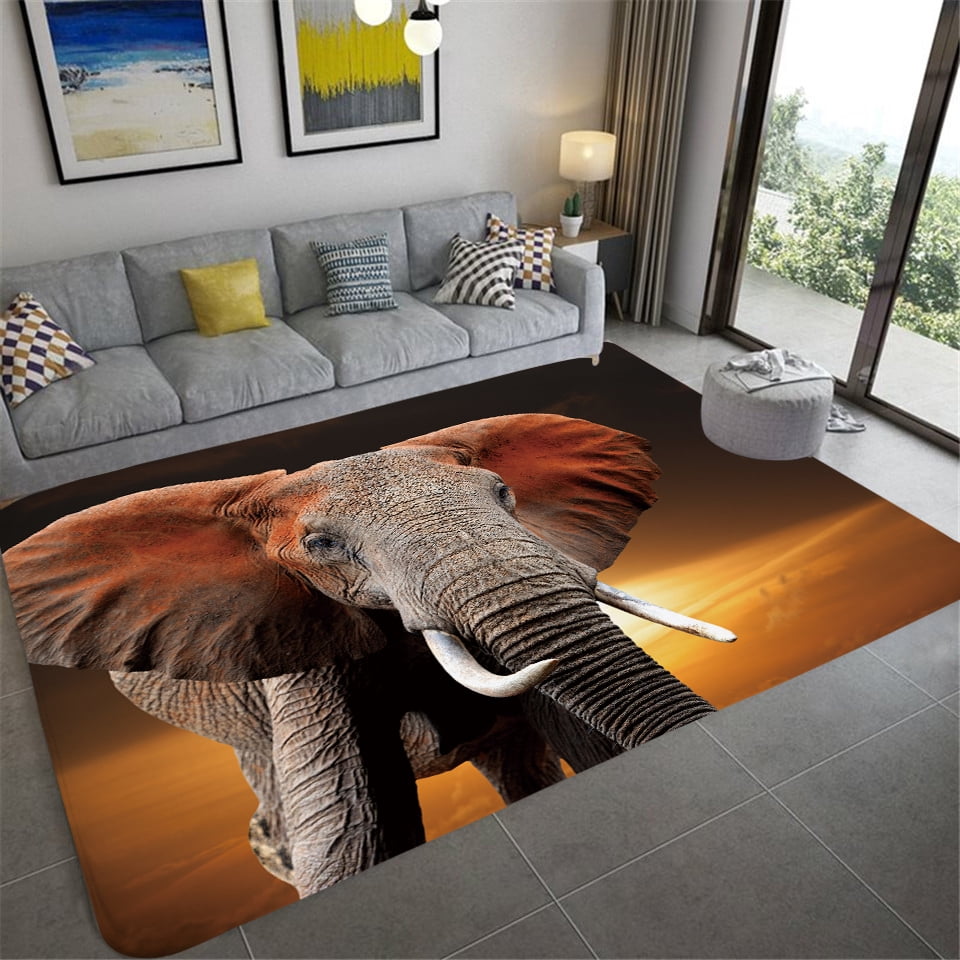 Fierce Lion Art Premium Carpet Animal Print Carpet Living Room Bedroom ...