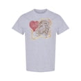 thumbnail image 1 of Fierce Lion With Heart T-Shirt Men -Image by Shutterstock, Male x-Large, 1 of 2