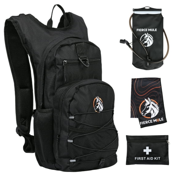Fierce Mule 18 L Hydration Backpacking Backpack, Black