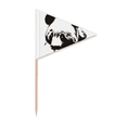 thumbnail image 1 of Fierce Outline Panda Cat Handsome Toothpick Triangle Cupcake Toppers Flag, 1 of 3