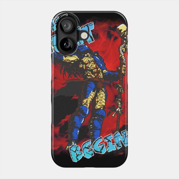Fierce Predator Alien Hunter Art Protective Phone Case for iPhone 11-17 Models