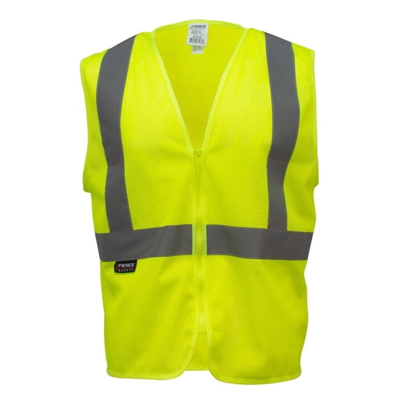Fierce Safety Class 2 Economy Meshed Vest with Zipper Closure