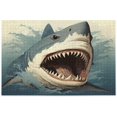 thumbnail image 1 of Fierce Sharks 1000 Piece Puzzle for Adults, Family Game Intellective Toys Wall Art Work for Educational Gift Home Decor, 29.5"x19.7", 1 of 7