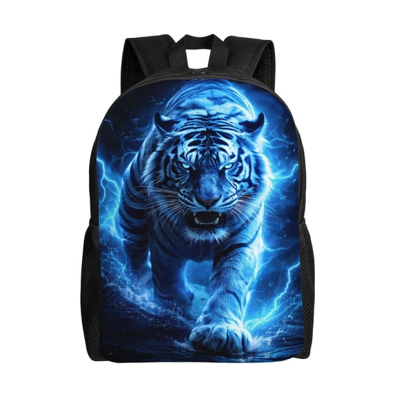 Fierce Tiger Backpack Full Front Print Travel Laptop Bag for Men and Women