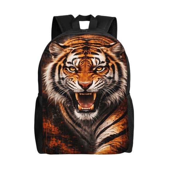 Fierce Tiger Backpack Large Capacity Laptop Bag for Men and Women