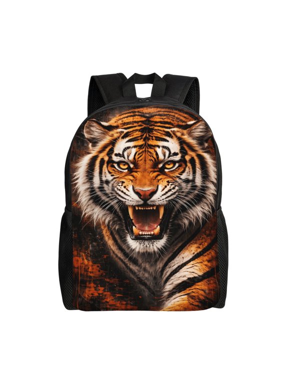 Fierce Tiger Backpack Large Capacity Laptop Bag for Men and Women