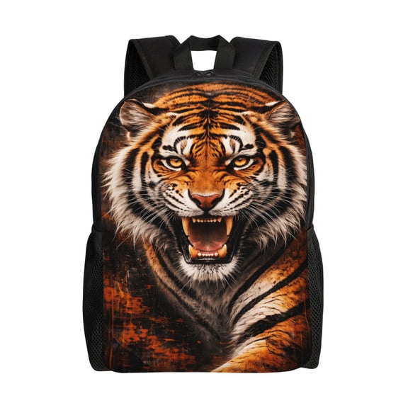 Fierce Tiger Backpack Large Capacity Laptop Bag for Men and Women