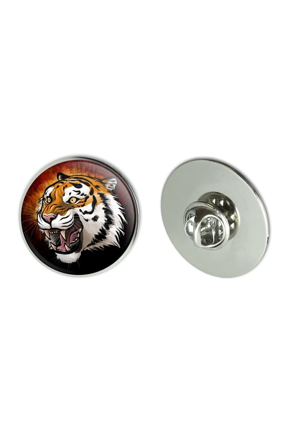 Fierce Tiger Metal 1.1" Tie Tack Hat Lapel Pin Pinback
